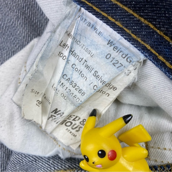 Naked & Famous Weird Guy - Left Hand Twill Selvedge Indigo Jeans Men’s Sz 32 - Picture 3 of 12